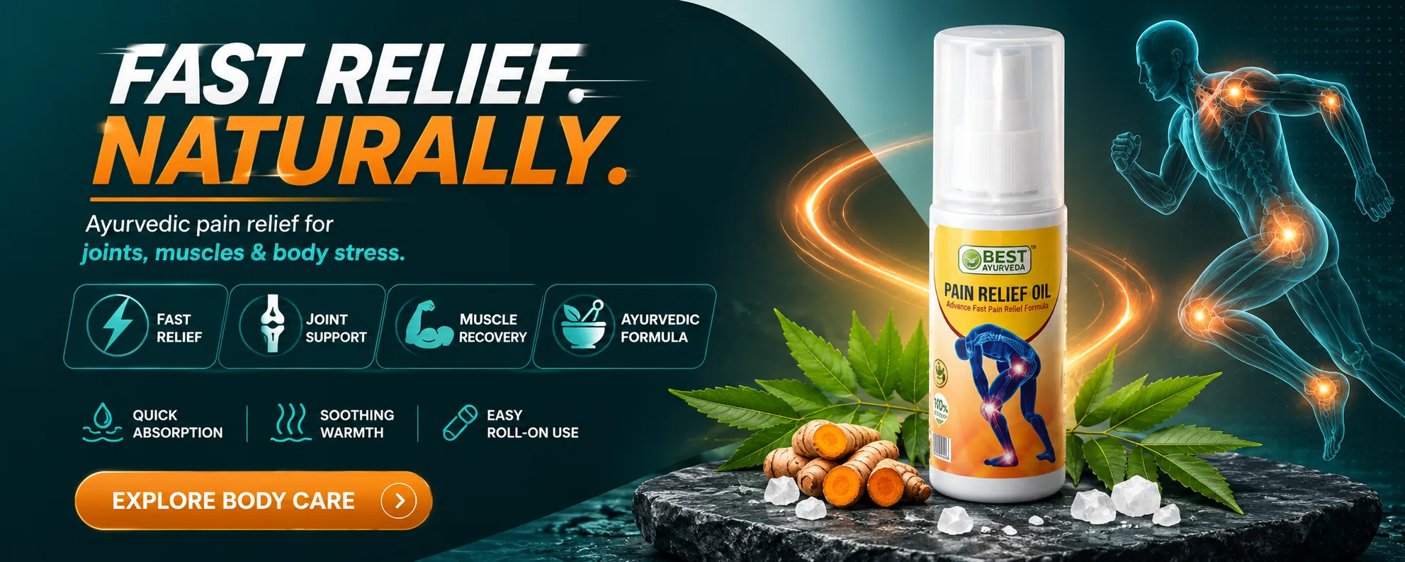 Ayurvedic Pain Relief Oil for Joint & Muscle Pain | Fast Relief Formula