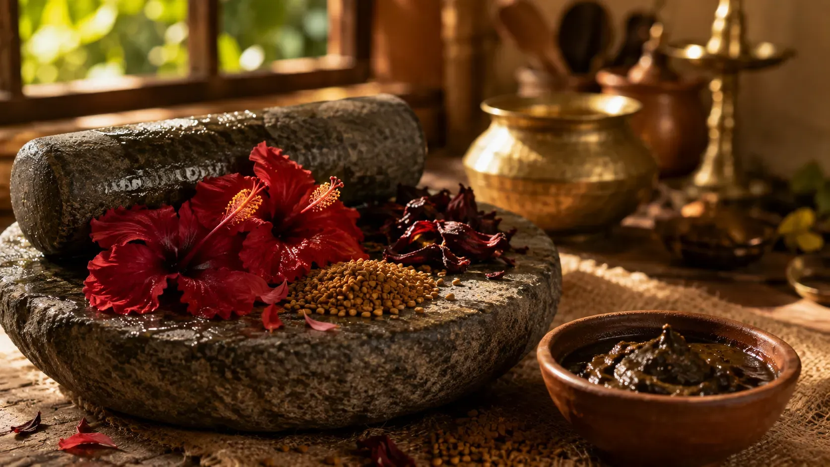 Hibiscus & Fenugreek: The Original Protein Treatment, Before It Was Trendy