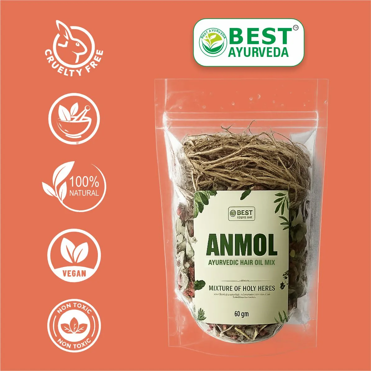 Anmol Herbal Hair Oil Mix thumbnail 2 - Best Ayurveda