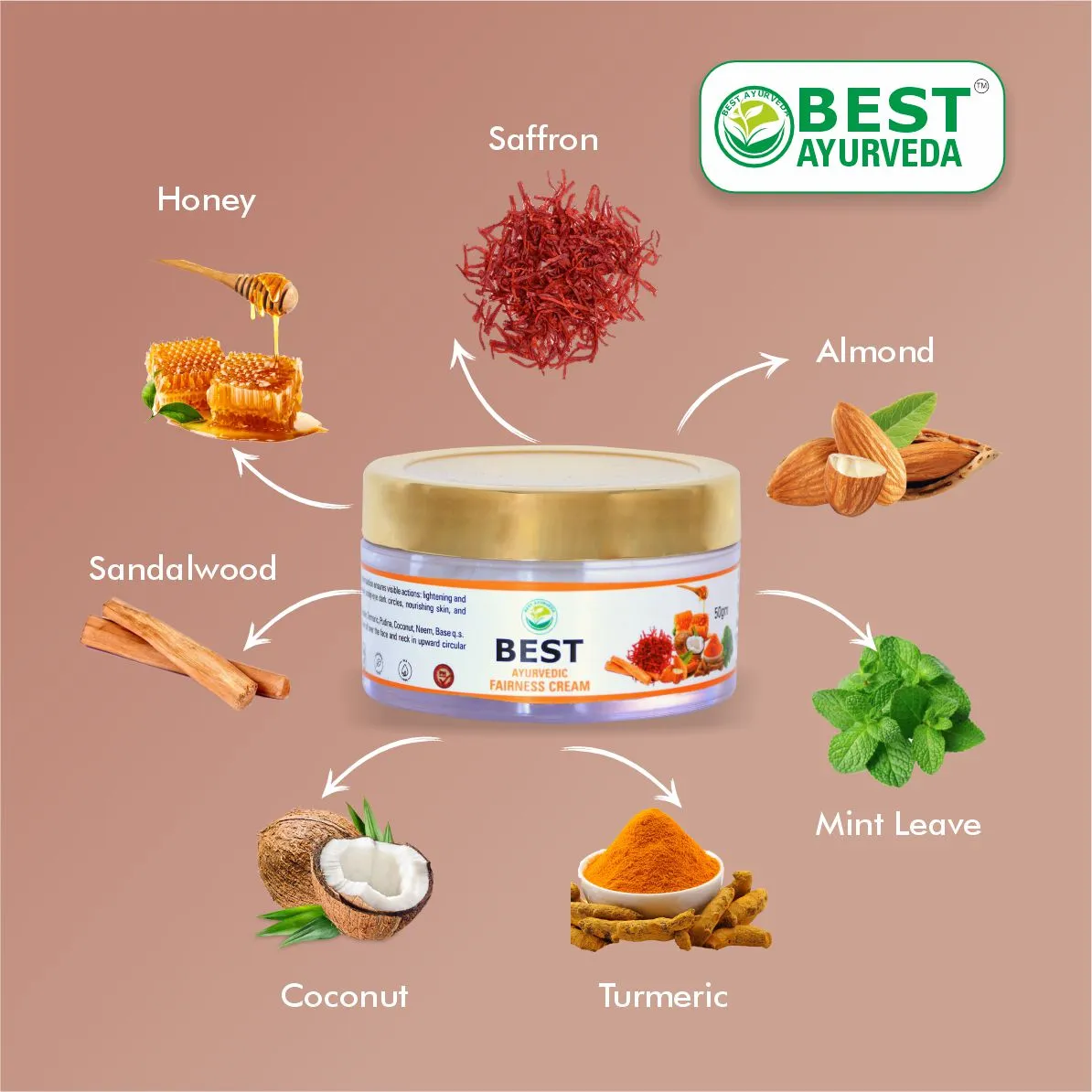 Best Fairness Cream - 50g thumbnail 2 - Best Ayurveda