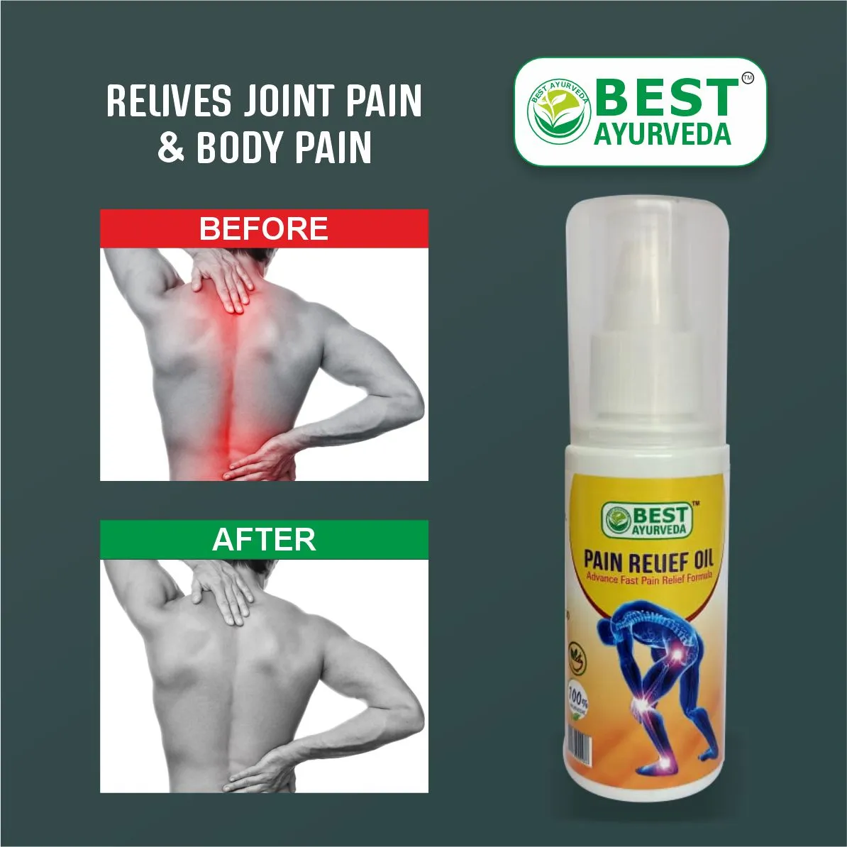 Best Pain Relief Oil - 100ml thumbnail 3 - Best Ayurveda