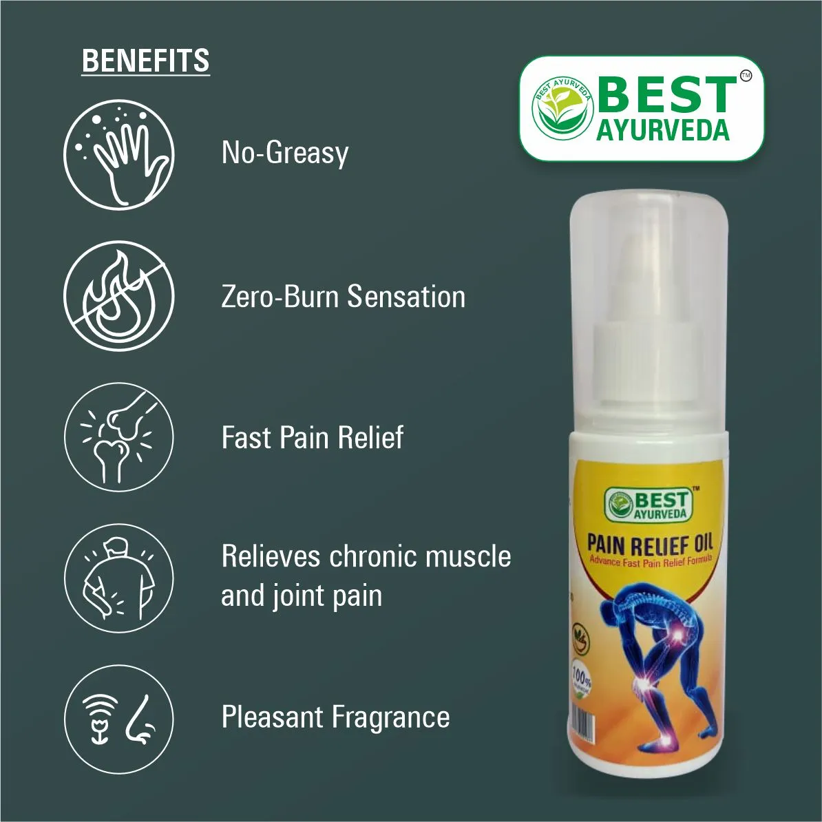 Best Pain Relief Oil - 100ml thumbnail 4 - Best Ayurveda