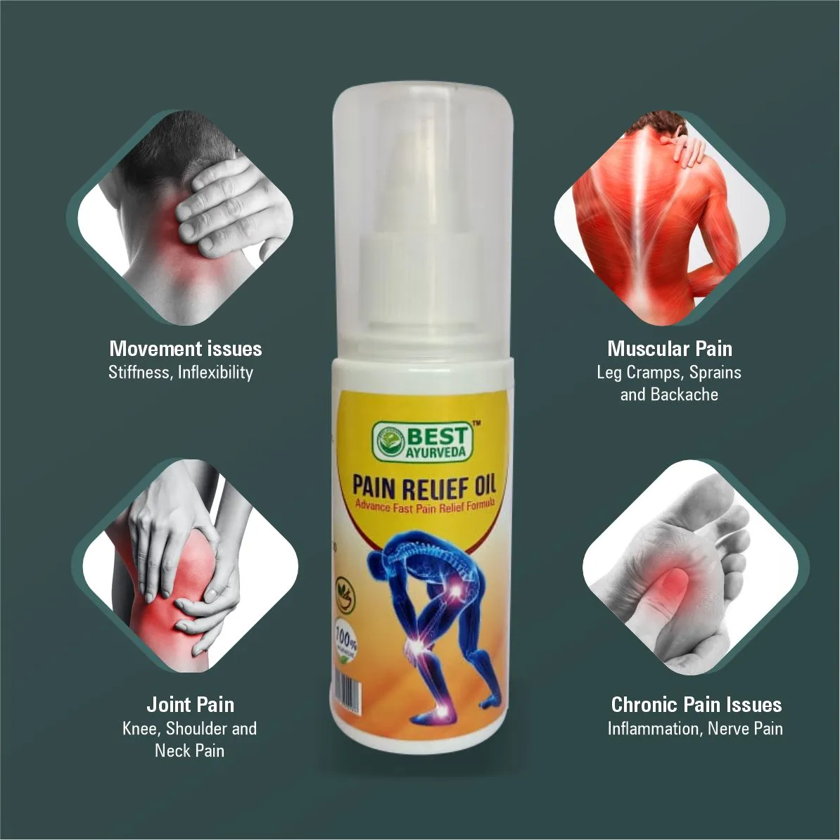 Best Pain Relief Oil - 100ml thumbnail 5 - Best Ayurveda