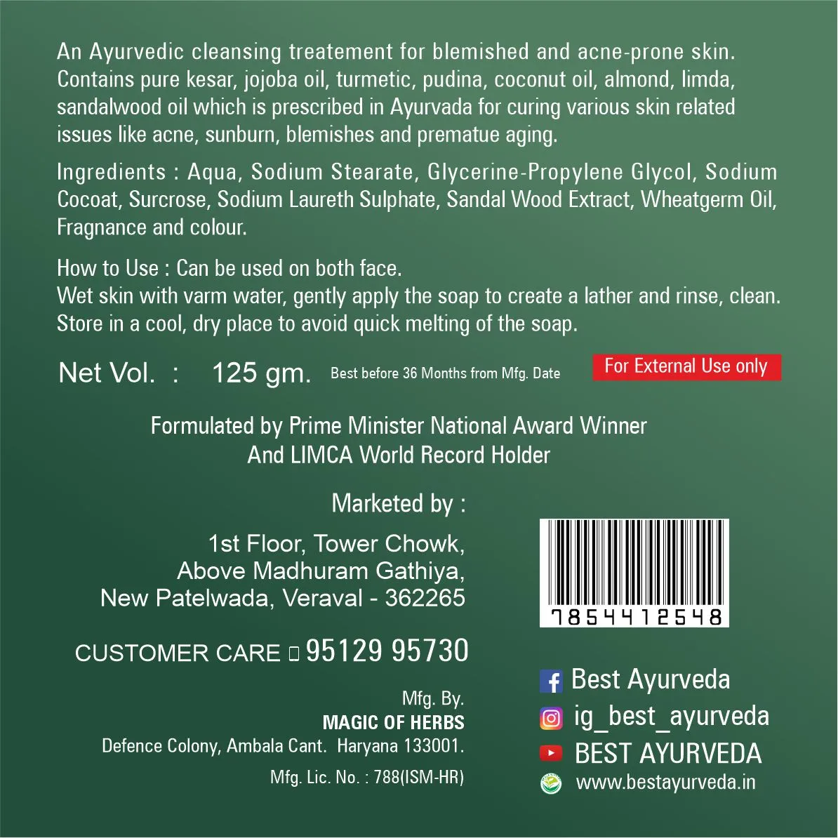 Best Pimple Soap - Pack Of 2 thumbnail 6 - Best Ayurveda