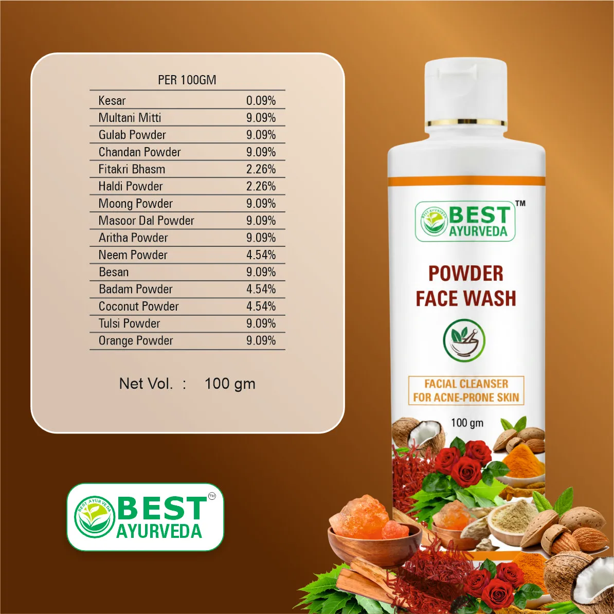 Best Powder Face Wash | Pack Of 2 | 100g thumbnail 6 - Best Ayurveda