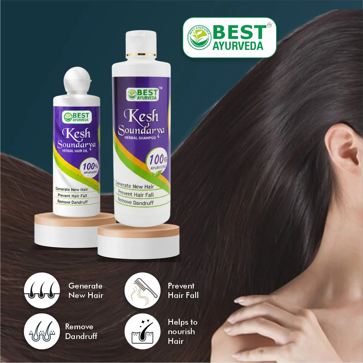 Keshsoundarya Herbal Hair Oil 100ml & Herbal Shampoo 250ml thumbnail 4 - Best Ayurveda