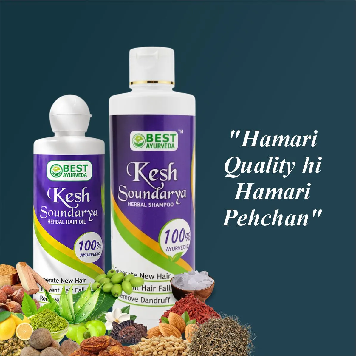 Keshsoundarya Herbal Hair Oil 100ml & Herbal Shampoo 250ml thumbnail 5 - Best Ayurveda