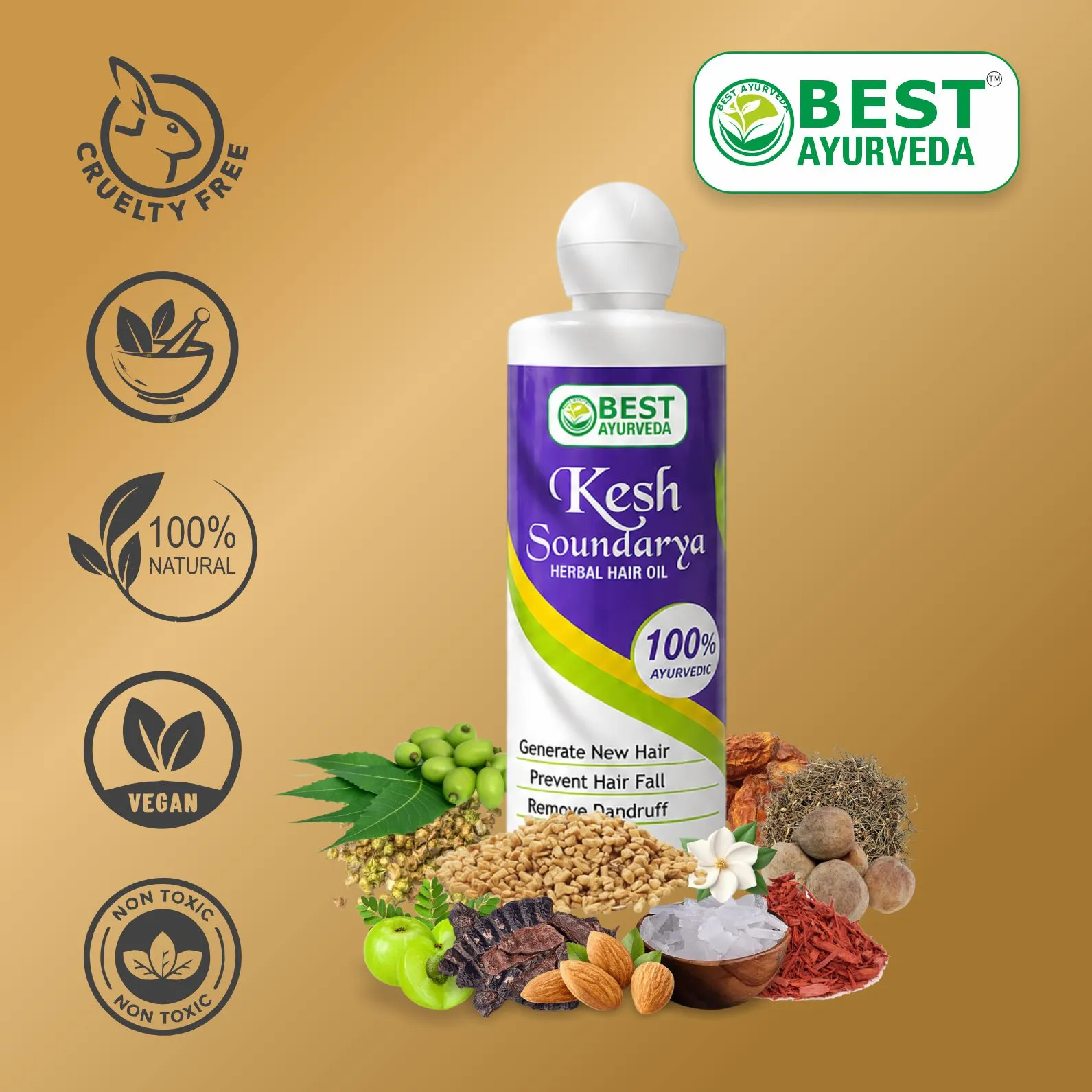 Keshsoundarya Herbal Hair Oil - Pack Of 2 thumbnail 4 - Best Ayurveda