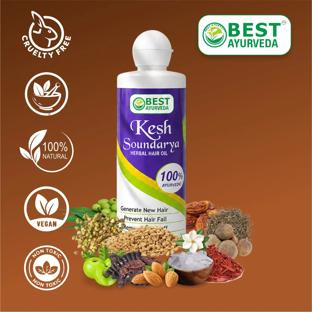 Keshsoundarya Herbal Hair Oil - 250ml thumbnail 3 - Best Ayurveda