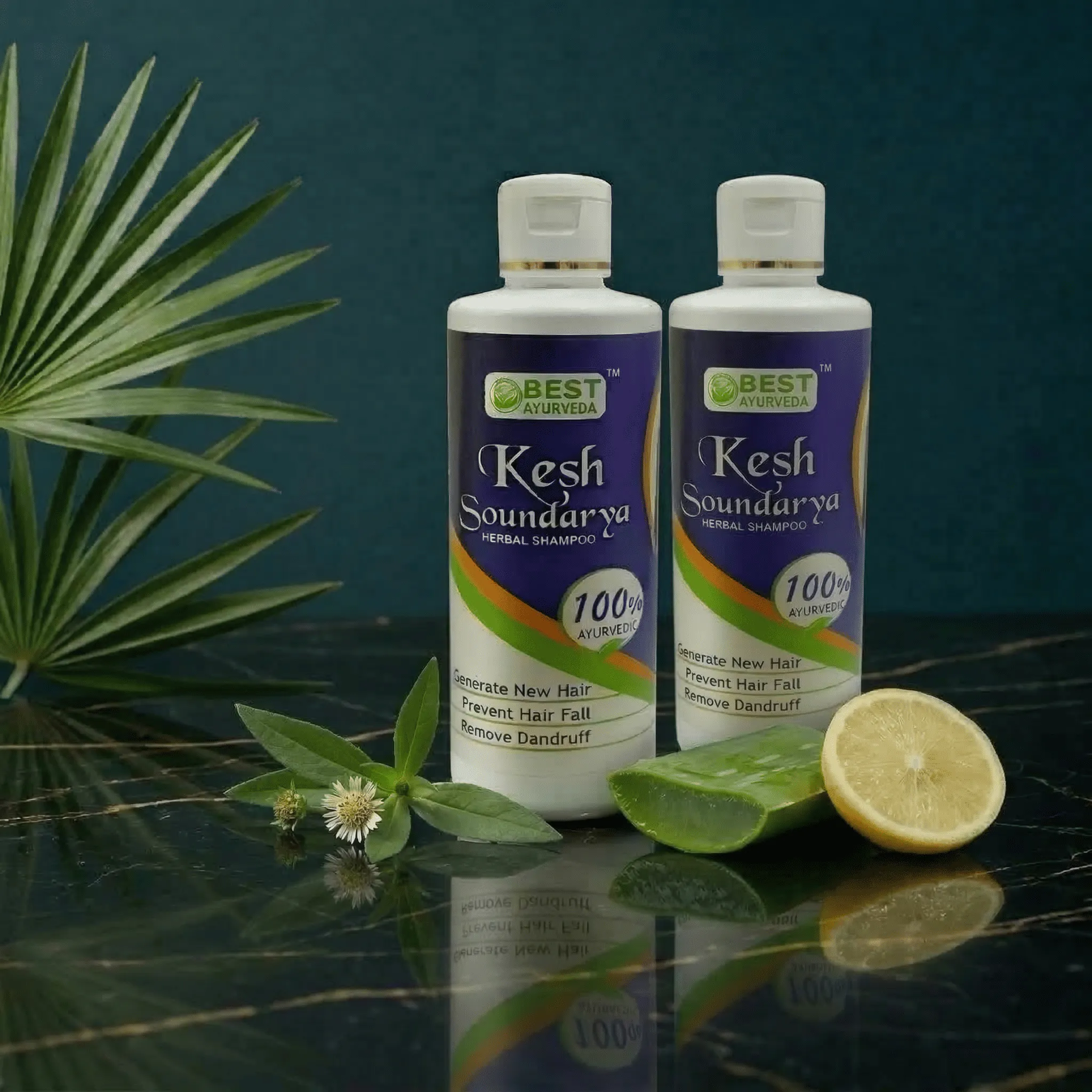 Keshsoundarya Herbal Shampoo - Pack Of 2 - Authentic Ayurvedic Wellness - Best Ayurveda